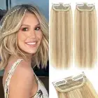 Mini Hair Pad Real Remy Human Hair Extension Clip In Side Patch Weft Short