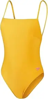 [Speedo] Adjustable Spaghetti Strap Swimsuit - Yellow