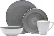 [Mikasa] Savona Grey 4-Piece Place Setting, Service for 1