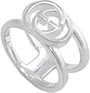 [Gucci] Interlocking G Wide Open Band Ring Japan Size 14 Silver 295716 J8400 8106 No. 15, Sterling Silver, No Gemstone