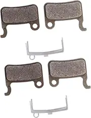 OSOLADY 2 Sets Semi Metallic Brake Pads for Durable High Temperature Resistant Brake Pads Low Noise Smooth Braking Replacement for Mountain and Road Bikes Random Color