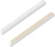 Lpolkvemelh 2 PCS Under Cabinet Lights, Motion Sensor Stepless Dimming Rechargeable Kitchen Light with Magnetic Stickers, 30 cm Stick on Stairs Lights for Closet Wardrobe Hallway Kitchen Room Garage