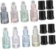 FOYTOKI 8pcs Multipurpose Roller Bottles Portable Essential Oil Sub Containers with Caps for Quick Liquid Dispensing for Travel and Sample Storage