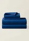 Ralph Lauren Percale Cotton King Flat Sheet and Extra Deep Fitted Sheet Set Blue