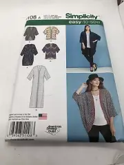 Simplicity kimono top xxs-xxl 1108 pattern