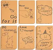 Labkiss 15 Inspirational Notebook Dotted Journal, A5 Bulk Graphing Drawing Sketch Notebook, 15 Different Inspiring Kraft Cover Notepads, School Office Prize Travel Supplies (5.5X8.3，60 Pages)