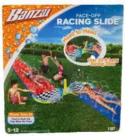 BANZAI Face-off 30 Foot Head To Head Racing Water Slide NEW
