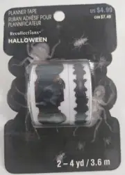 Recollections Halloween Holographic Washi Tape Spider Web Bugs 2 pcs 4 yds