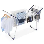 Clothes Drying Rack, Foldable Laundry Rack with Sock Clips, Indoor/Outdoor