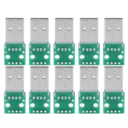 10Pcs USB Type A Male Plug To DIP Adapter Board 4 Pin 2.54mm Pitch Tools.