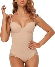 Waist Trainer Shapewear for Women Tummy Control Dress Backless Bodysuit Tops Body Shaper with Built-in Bra