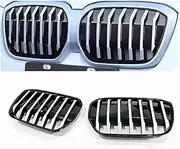 Car Front Bumper Kidney Grill Compatible For BMW G08 IX3 2020 2021 2022 2023 Style Air Intake Grille Car Racing Grilles Body Kit Tuning(Sliver Look)