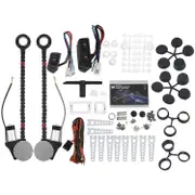 Electric Car Power Window Lift Regulator Conversion Kit for 2 Door Car Truck SUV Window Lifter Repair Kit Universal 12V Black