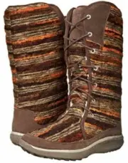 NIB MERRELL Pechora Sky Espresso Spun Wool LEATHER Winter Boots Womens Size 10
