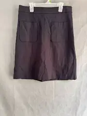 Ann Taylor Career Dress Skirt Women Sz 8 Black Stretch Side Zip Pocket