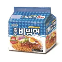 在飛比找蝦皮購物優惠-韓國 Paldo 八道 韓式拌麵 泡麵 香辣冷拌麵 ㄧ袋5入