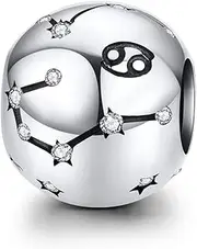 [LAMOONY] Constellation Charm 925 Sterling Silver Birthday Charm Anniversary Charm Love Charm Faith Charm for Pandora Charm Bracelet