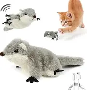 2025 New Interactive Cat Bird Toy, Flapping Wings Sparrow Catnip Toys, Chirping Simulation Bird Singing Cat Toy, Rechargeable Electric Interactive Cat Toys for Indoor Cats (F)