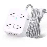 Surge Protector Power Strip - 8 Outlets with 4 USB 2 USB C Charging Ports Mul...