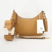 Tory Burch Thea Convertible Leather Crossbody Bag In Tiramisu Brown (162899)