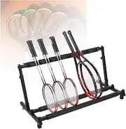 Tennis Racket Storage Rack, Adjustable Height Badminton Racket Holder,Foldable Racket Display Stand with Foam Arms, for Badminton Racket Tennis Racket