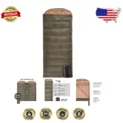 Spacious 0°F Teton Sleeping Bag for Adults & Kids - Mummy Hood & Soft Lining