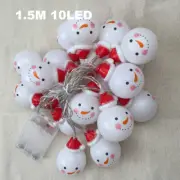 1.5M 10LED Snowman String Lights Xmas Tree Fireplace Garland Decor Battery