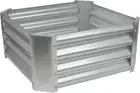 Square Raised Garden Bed - 60Cm X 60Cm - Silver - Galvanised Steel Planter Box f
