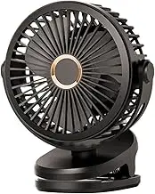 Stroller Fan Clip - Portable USB Cooling Rechargeable Clip Fan,Quiet Personal Desk Fan, 720° Rotate Table Fan for Home Golf Cart