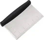 Dough Cutter for Kitchen, Stainless Steel Dough Scraper Tool with Contoured Grip, Food Scraper for Baking and Cooking