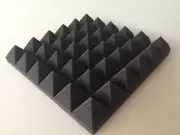 12 pack Pyramid Acoustic Soundproof Studio foam Tiles 2 x 12 x 12(charcoal)