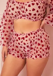 [Sugar Thrillz] Plus Love Surrounds Me Chiffon Shorts