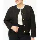 J.CREW Women's Tweed Lady Jacket Size 18 True Black Blazer BS928 NWT