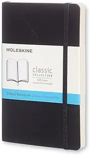Moleskine Notebook Classic Notebook Soft Cover Dot Pocket Size Black QP614