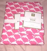 Pottery Barn Teen Cape Cod Twin Duvet Cover And Standard Sham Set Pink New NWT