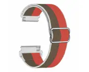 Garmin Descent MK2s Braided Loop Flex Watch Straps - Red Brown White Stripe