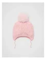 [Seed Heritage] Mini Cable Beanie in Rose Petal