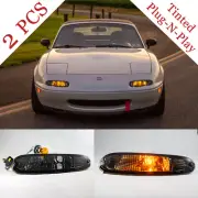 NA MIATA Tinted Front Bumper Lights (Pair) Mazda MX-5 MX5 Plug N' Play NEW (for: Mazda)