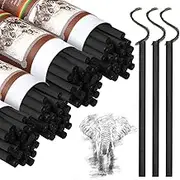 Gueevin 100 Pieces Charcoal Pencils Soft Willow Charcoal Sticks Black Drawing Charcoal for Sketching and Drawing Art Sketch Artists Supplies, 5.7 Inch in Length, 5-7 mm in Diameter