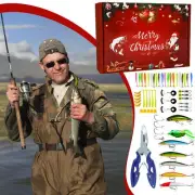 Christmas Fishing Advent Calendar 24 Days Fishing Tackles Kit Holiday carefully