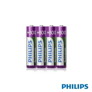 PHILIPS 飛利浦 低自放充電電池 4號 4顆入-富廉網