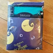 Nightmare Before Christmas Tablecloth Blue 60”x102” Rectangle Disney Tim Burton