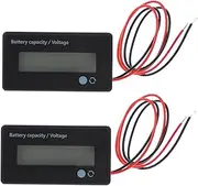 JECOMPRIS 2pcs LCD Battery Tester Battery Voltage Monitor Easy to Use with Display for Electromobiles