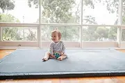 Baby Groove Aus – Large 200x200cm Premium Baby Play Mat Extra Thick Foam Mat for Kids 3cm Floor Rug in Tatami Mat Ideal for Crawling, Tummy Time Childrens Playroom Decor (Dark Grey, 200x200cm)