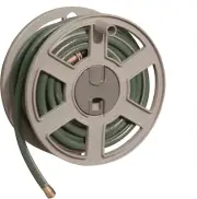 Suncast 100 Ft. Wall Mount Hose Reel Side Winder for Yard, Garden, Space-Saving
