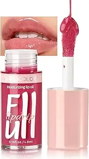 Anglicolor Lip Plumper,Plumping Lip Oil,Hydrating Tinted Clear for Dry Lips,Plump Moisturizing & Nourishing Lip Glow Oil,Vegan & Cruelty-Free (02#)