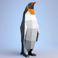 在飛比找蝦皮購物優惠-DIY紙模型 50厘米高 帝企鵝立體紙藝手工DIY南極海洋動