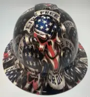 New Full Brim Hard Hat Custom Hydro Dipped Live Free Punisher Free Shipping