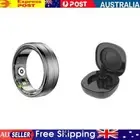 BT Smart Ring Waterproof Health Ring Heart Rate Blood Oxygen Monitor(Black 11)