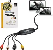 VHS to Digital Converter USB 2.0 - Video Capture for VCR, Hi8, Mini DV, Mac & PC